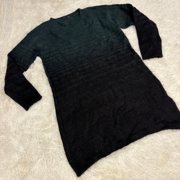COS oversized sweater dress green & black wool alpaca blend small - Picture 1 of 9